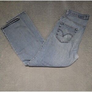 Levis 550 Jeans Mens 34x32‎ Blue Relaxed Fit Tapered Leg Light Wash Cotton